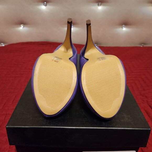 Women's Sz 6.5 Patent Purple 4.5" Heel Pumps - Picture 4 of 6